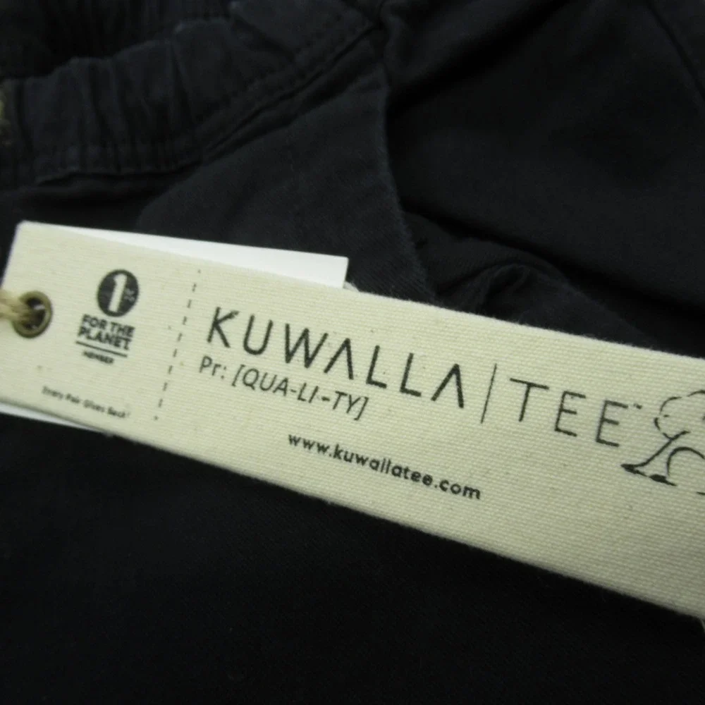 Kuwalla Tee‎ Pants Mens Small Black Drawstring Waist Combat Fit Jogger 29x26 NEW